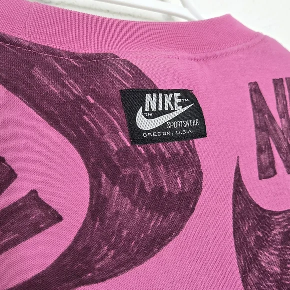 Nike Women's Pink Graphic Crew Neck Sweater - Picture 11 of 14